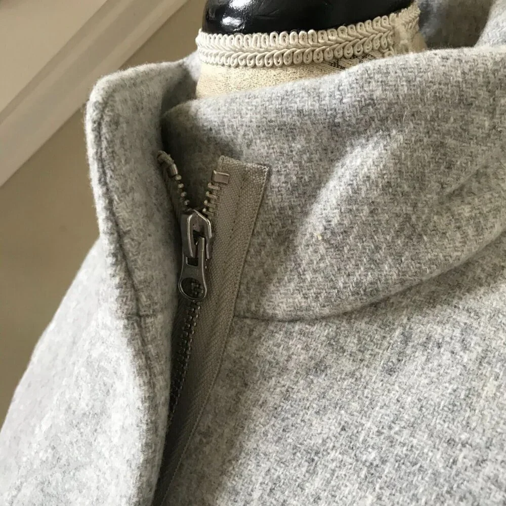 NWOT JCREW Cocoon Coat Jacket Womens 2 Gray Italian Stadium Cloth Wool J5536 NEW